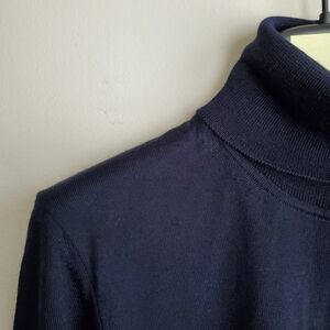 Boss NWT Wool, Fine Virgin NAVY "Slim-Fit Rollneck Sweater" Harry Rosen L